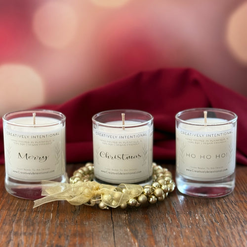 Merry Christmas Ho Ho Ho Votive Trio
