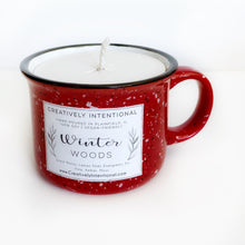 8 oz Holiday Mug Candle — Campfire Enamelware Mug — Limited Edition